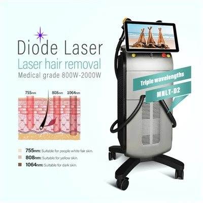 2000w Diode Laser 4 Ondas Hair Removal Machine Portable